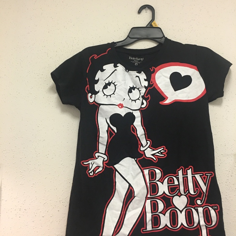 Betty Boop Womens Multicolored Short Sleeve Tee Size Medium